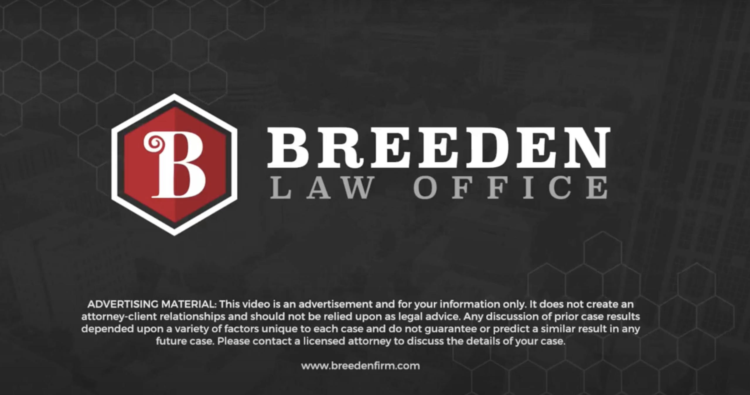 Video title card: Breeden Law Office