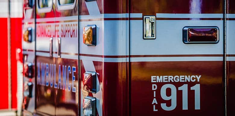 Emergency ambulance vehicle