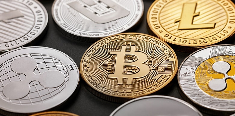 Bitcoin and cryptocurrency coins