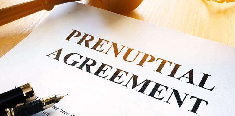 Prenuptial agreement paperwork